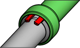 Spoj oblikovan za razstavo brez orodja (za lažje servisiranje).